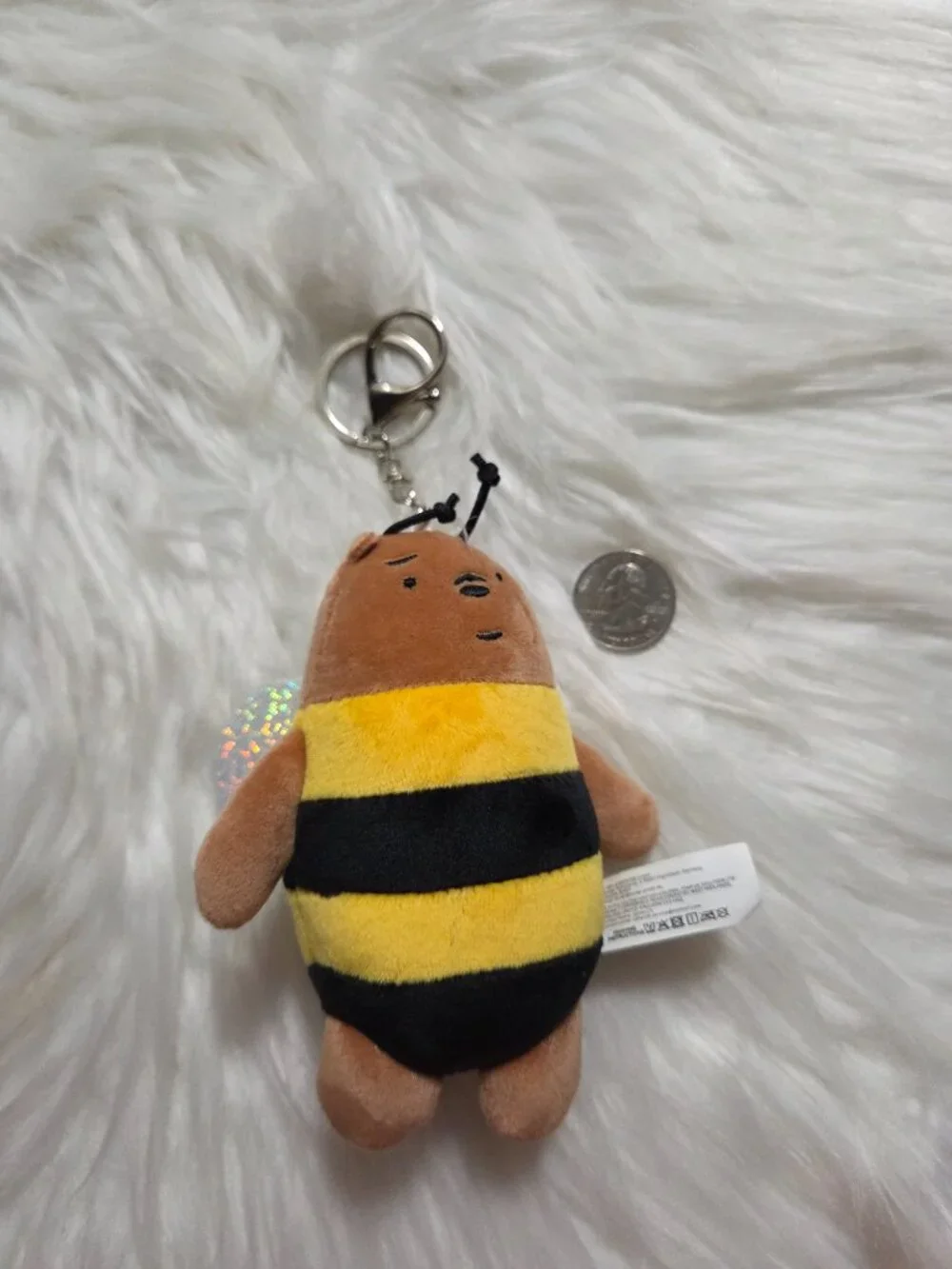 We Bare Bears Brown Bear Bee Keychain